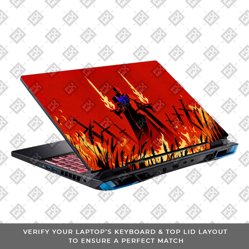 Knight of Flames Acer Predator Helios Neo 16 N22Q22B 3D Laptop Skin