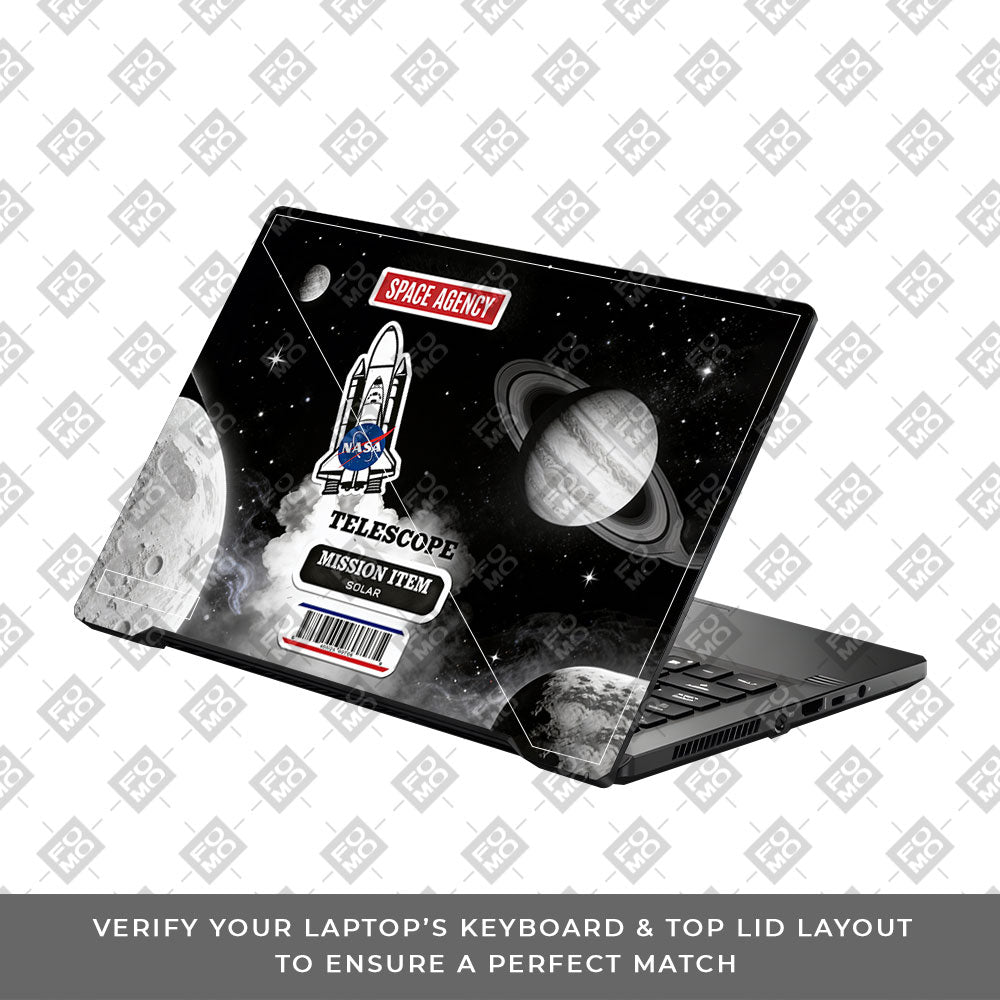 Space Mission NASA Asus ROG Zephyrus G14 GA401 3D Laptop Skin