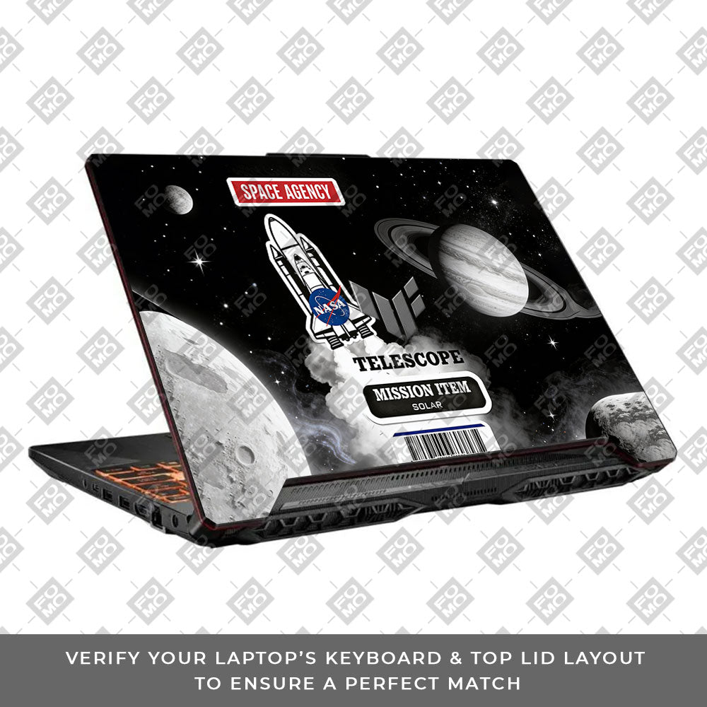 Space Mission NASA Asus TUF F15 FX506 & A15 FA506 3D Laptop Skin