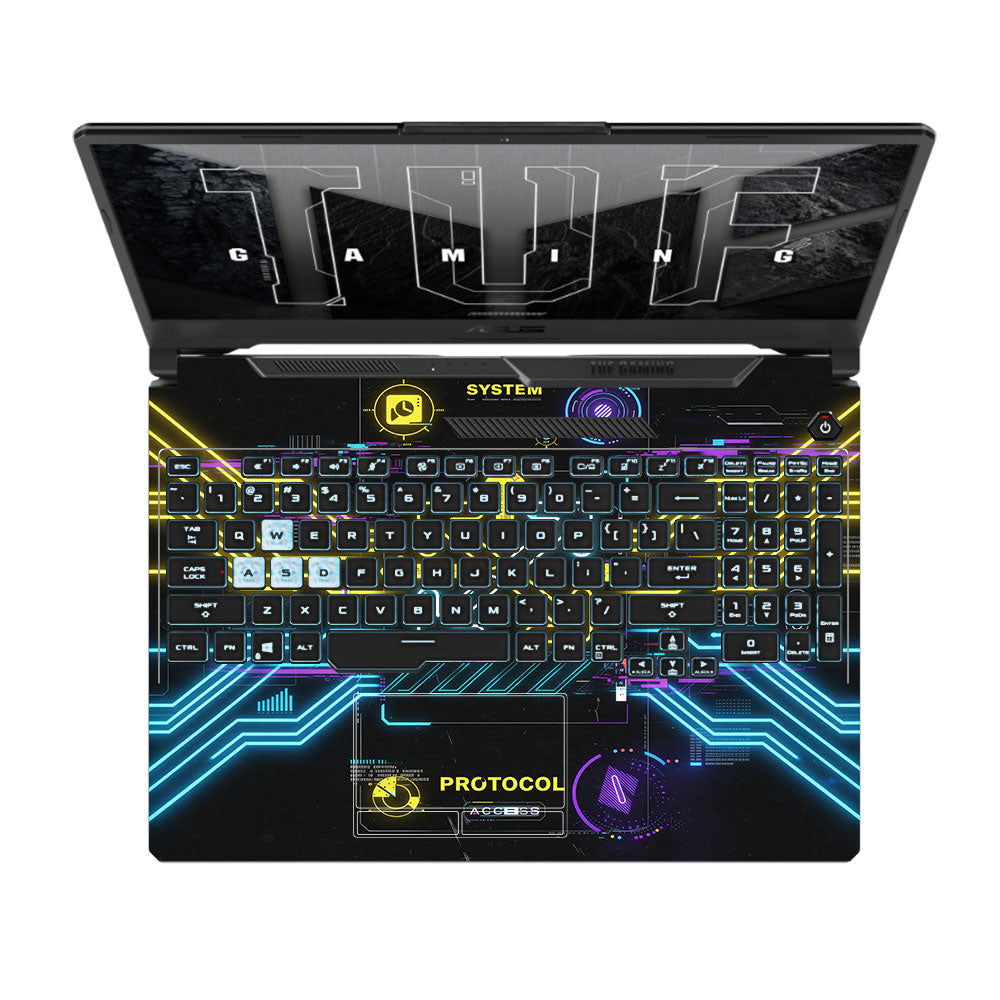 System Protocol Asus TUF F15 FX506 and A15 FA506 3D Laptop Skin