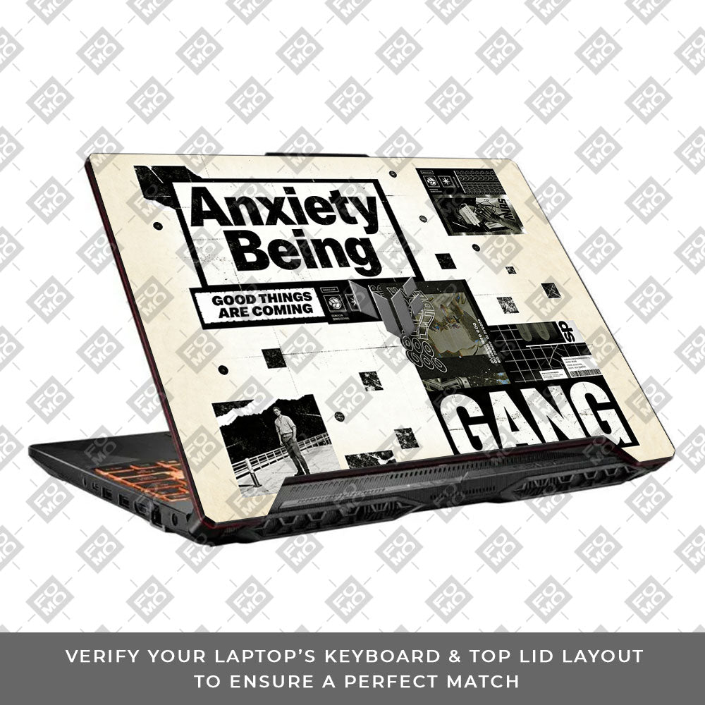Anxiety Art Asus TUF F15 FX506 and A15 FA506 3D Laptop Skin