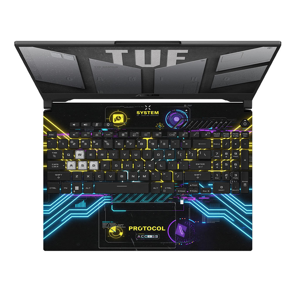 System Protocol Asus TUF F15 FX507 and A15 FA507 3D Laptop Skin