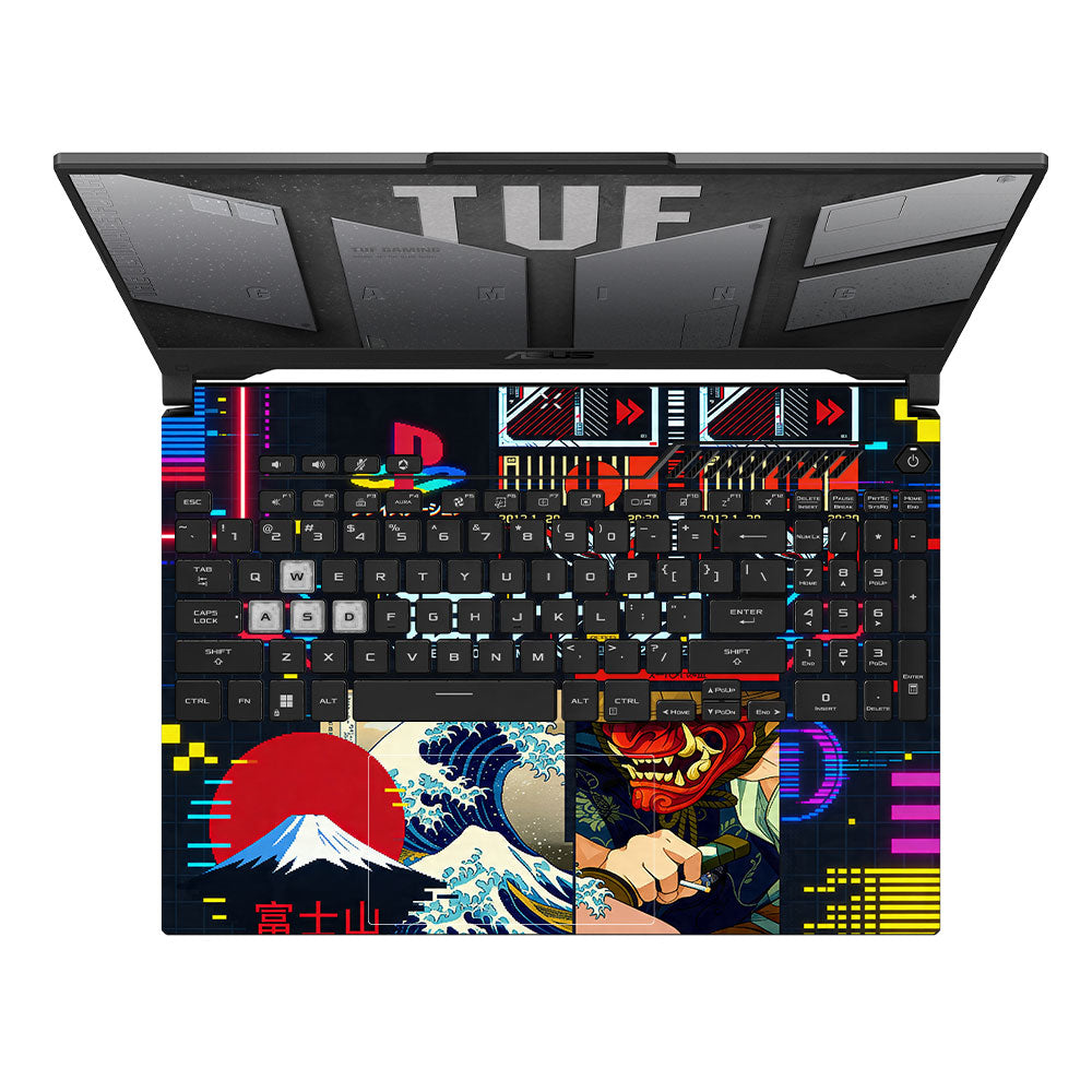 PlayStation Retro Asus TUF F15 FX507 and A15 FA507 3D Laptop Skin