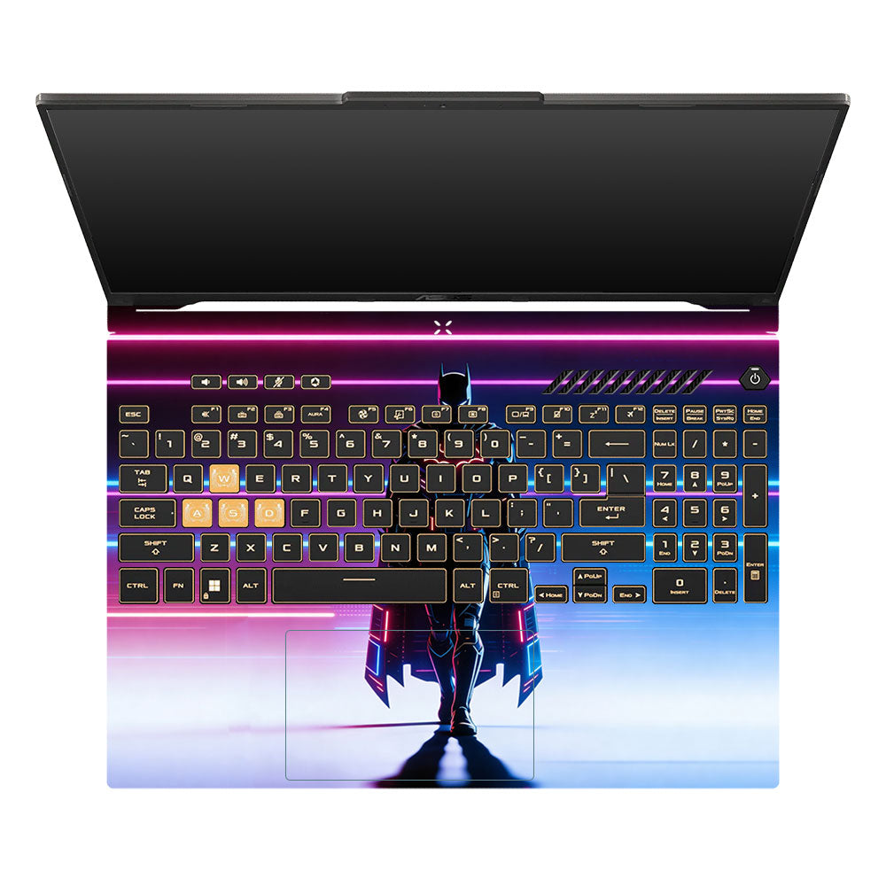 Superhero Neon Streaks Asus TUF Gaming F16 and TUF Gaming A16 3D Laptop Skin