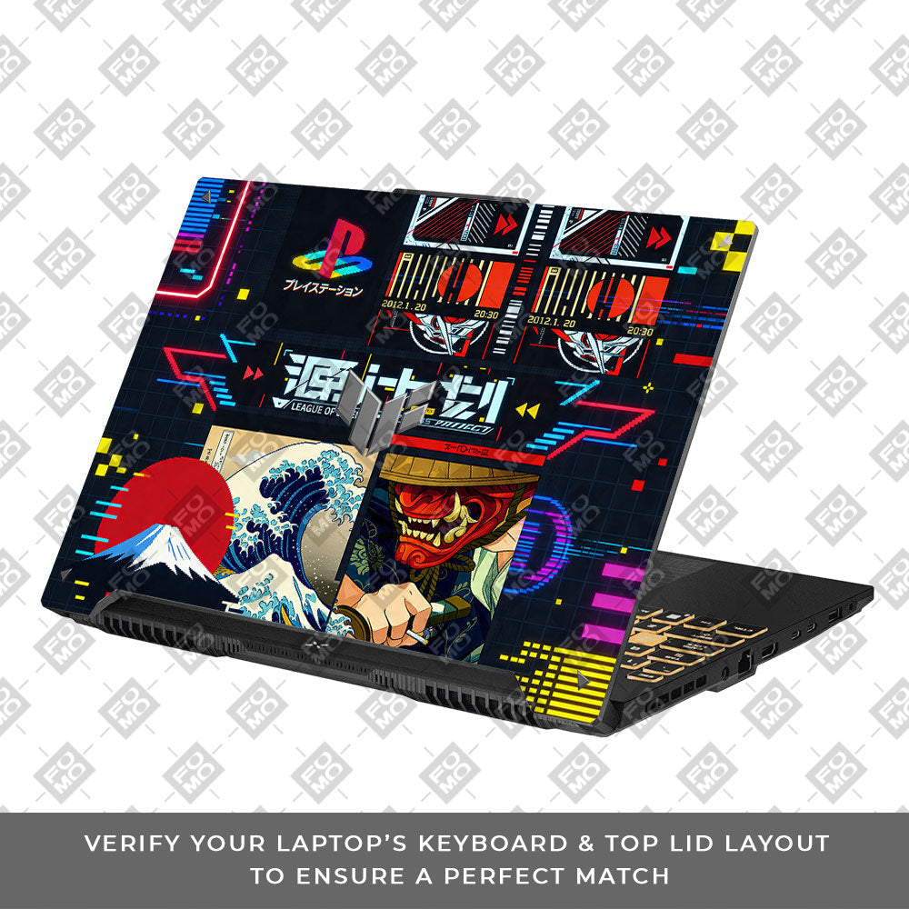 PlayStation Retro Asus TUF Gaming F16 and TUF Gaming A16 3D Laptop Skin