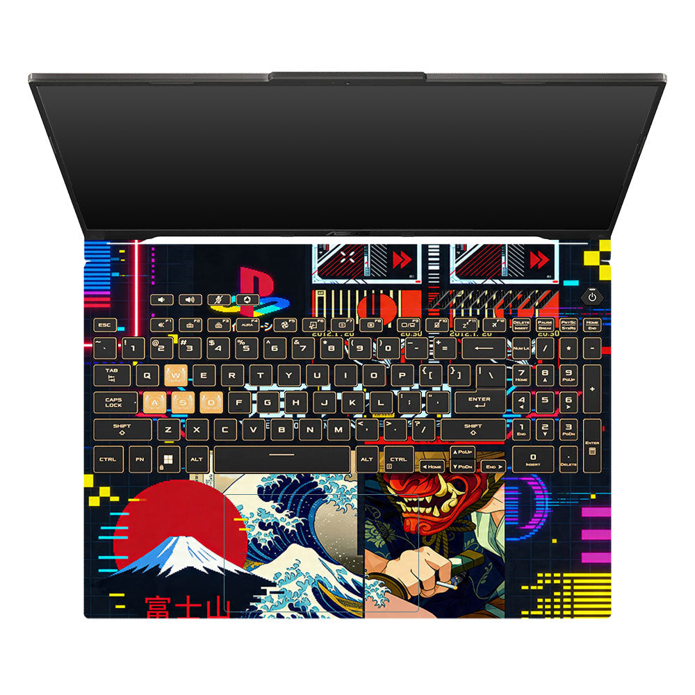 PlayStation Retro Asus TUF Gaming F16 and TUF Gaming A16 3D Laptop Skin