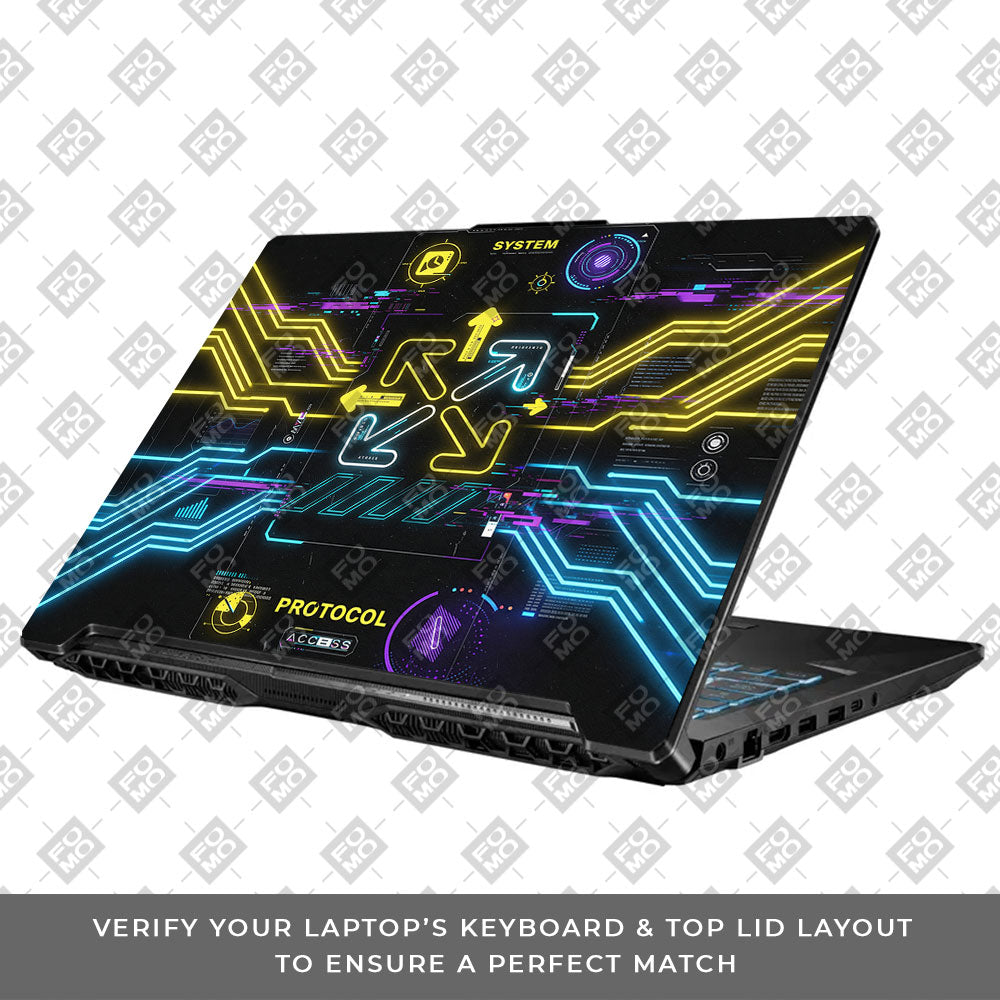 System Protocol Asus TUF Gaming F17 FX706 3D Laptop Skin