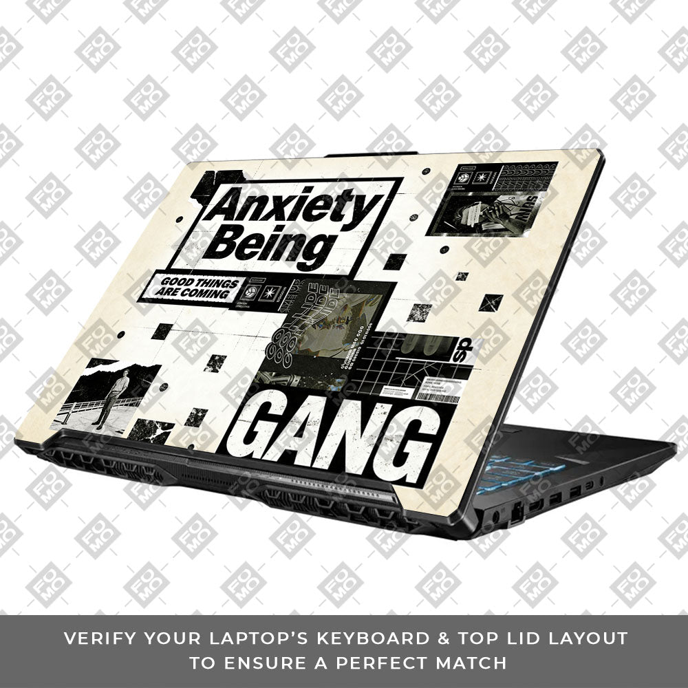 Anxiety Art Asus TUF Gaming F17 FX706 3D Laptop Skin