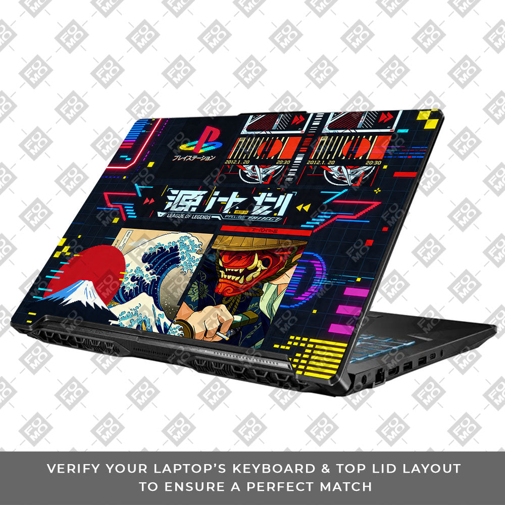 PlayStation Retro Asus TUF Gaming F17 FX706 3D Laptop Skin
