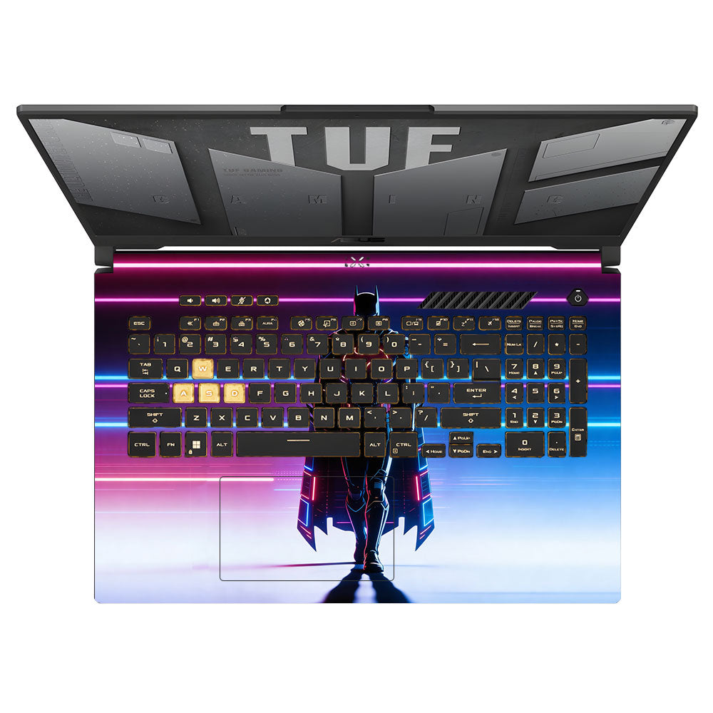 Superhero Neon Streaks Asus TUF Gaming F17 FX707Z 3D Laptop Skin