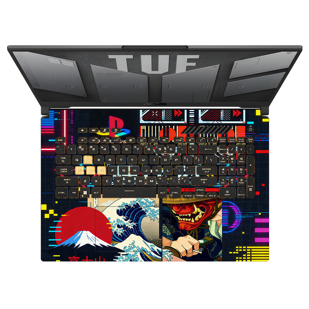PlayStation Retro Asus TUF Gaming F17 FX707Z 3D Laptop Skin