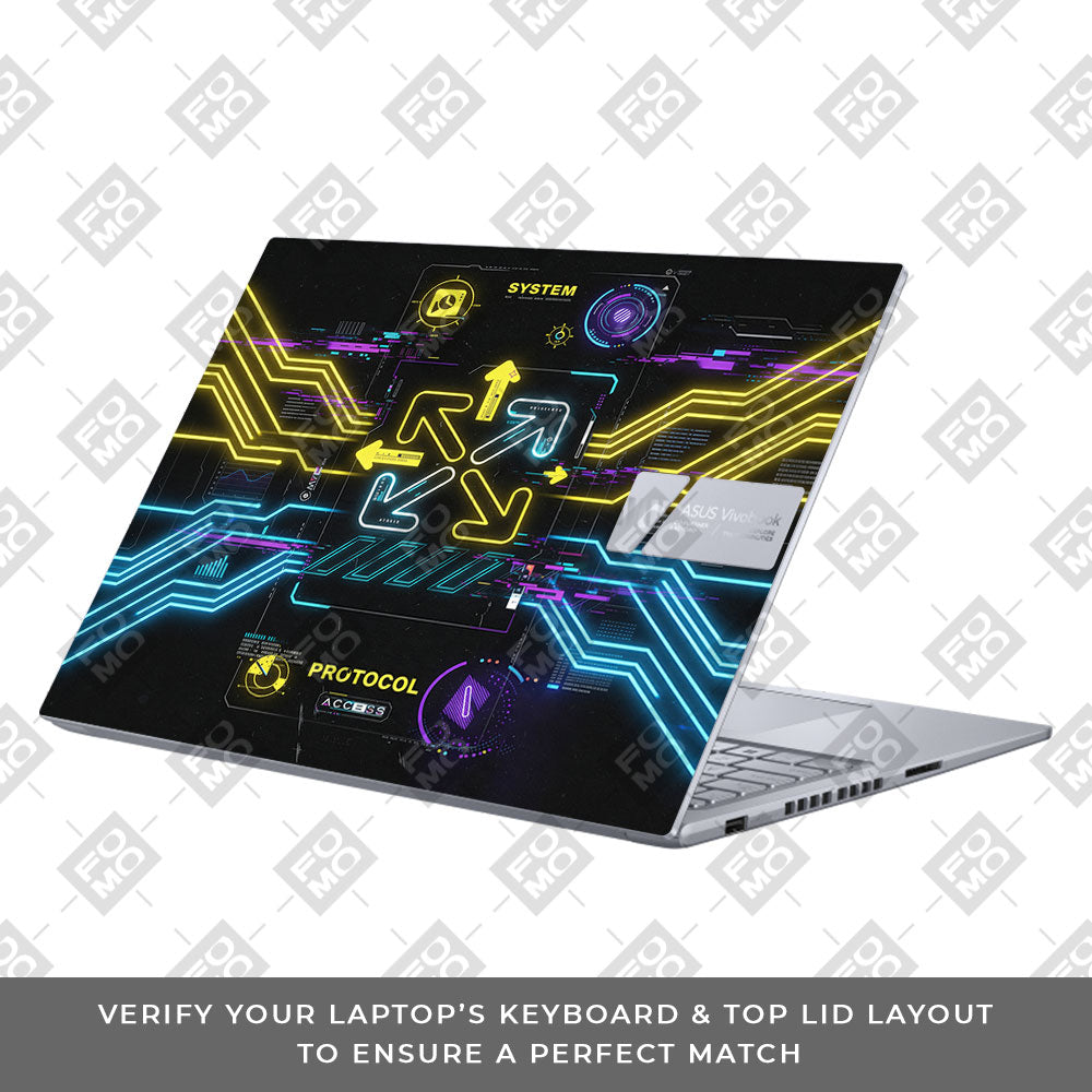 System Protocol Asus Vivobook 16 X1605V 3D Laptop Skin
