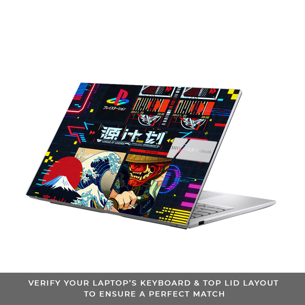 PlayStation Retro Asus VivoBook 15 X1504VA 3D Laptop Skin