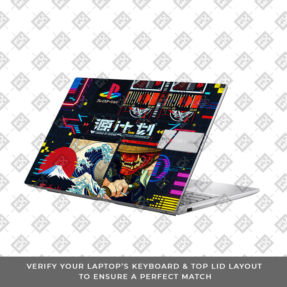 PlayStation Retro Asus Vivobook 15 X1504ZA 3D Laptop Skin