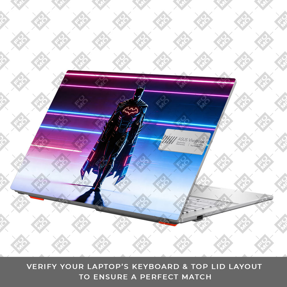 Superhero Neon Streaks Asus Vivobook Go 14 E1404 3D Laptop Skin