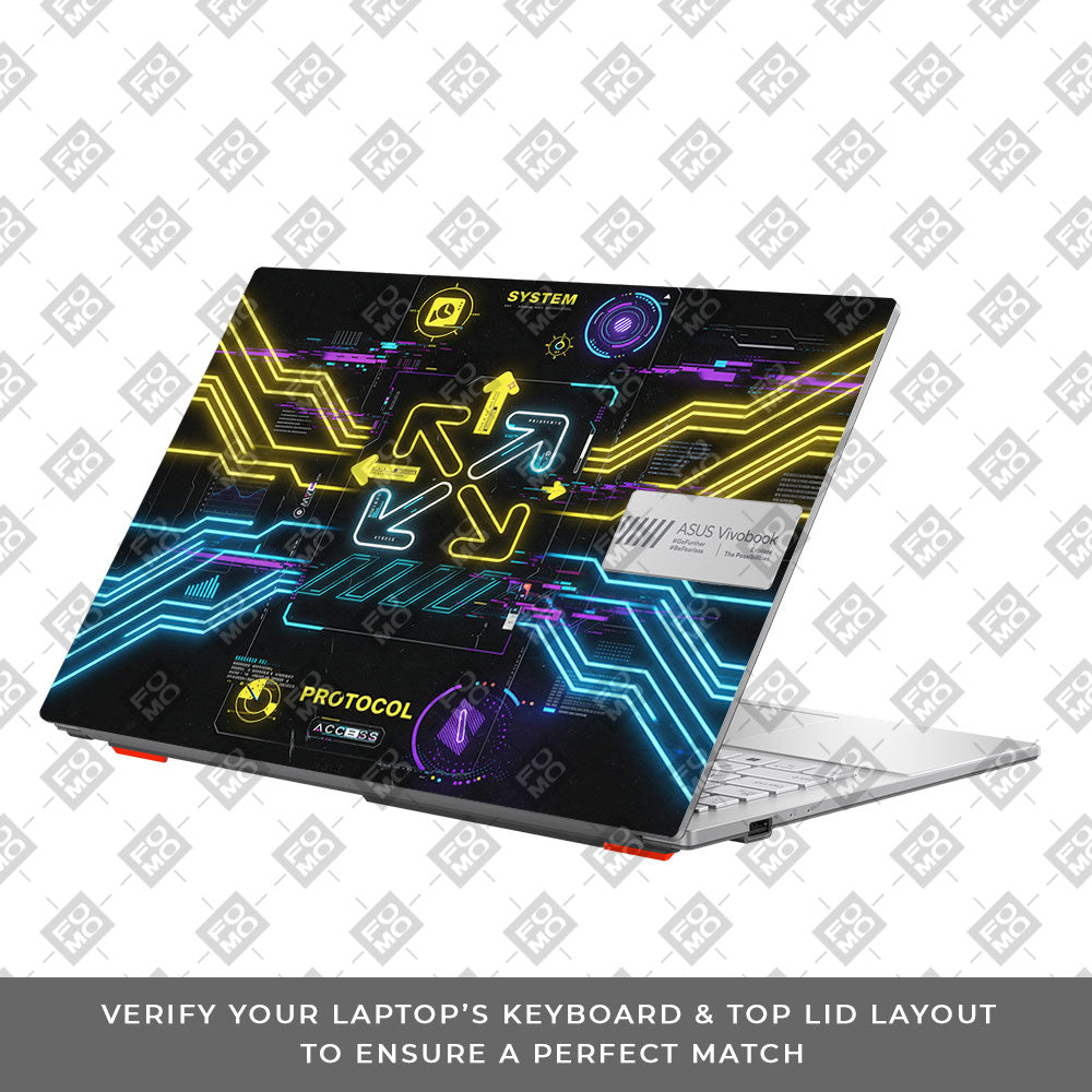 System Protocol Asus Vivobook Go 14 E1404 3D Laptop Skin