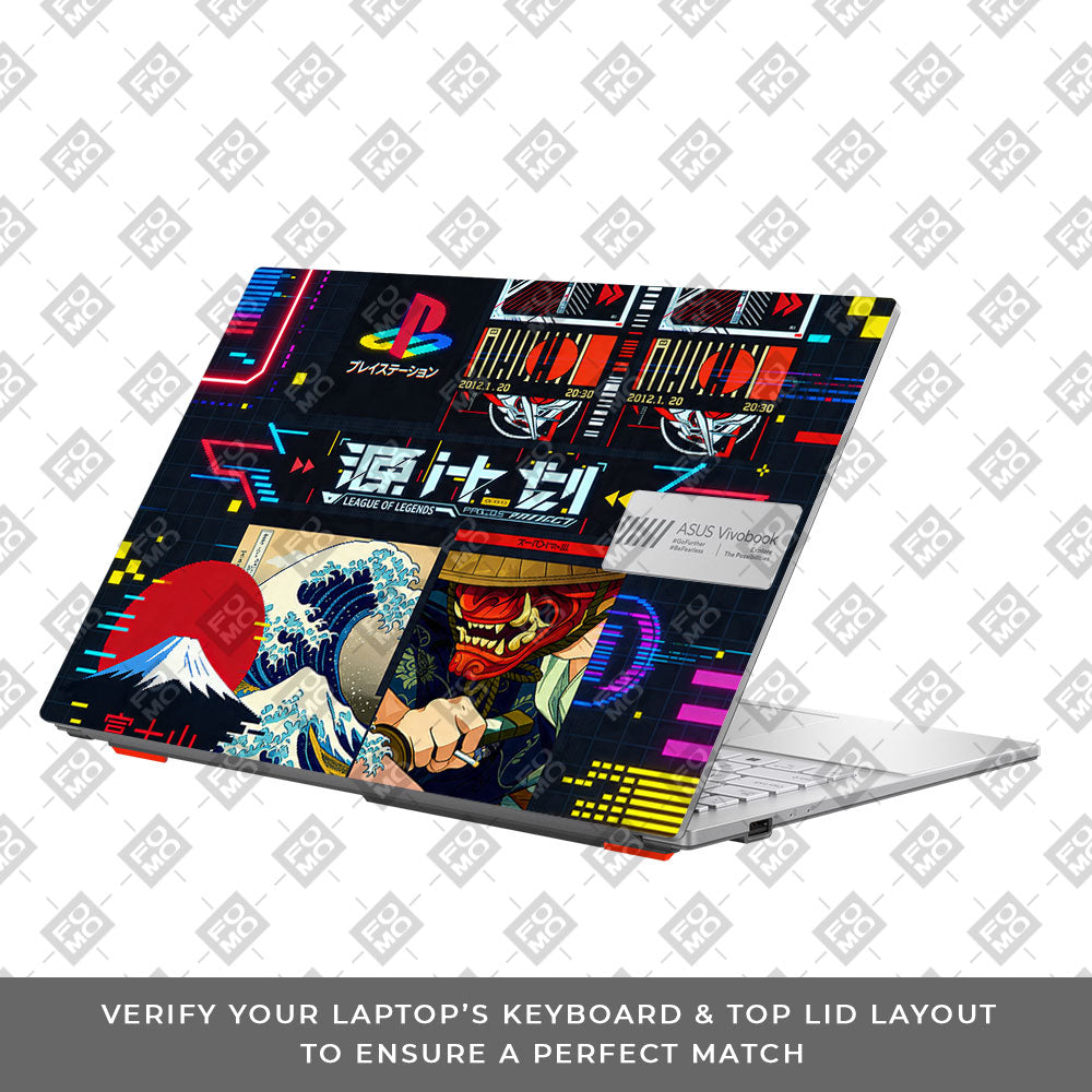 PlayStation Retro Asus Vivobook Go 14 E1404 3D Laptop Skin