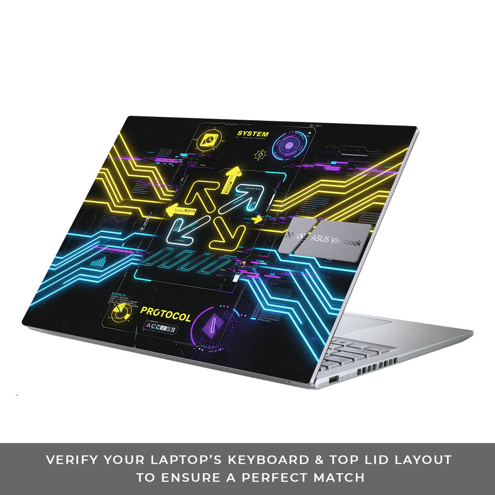 System Protocol Asus Vivobook Pro 15 M6500QC & M6500QH 3D Laptop Skin