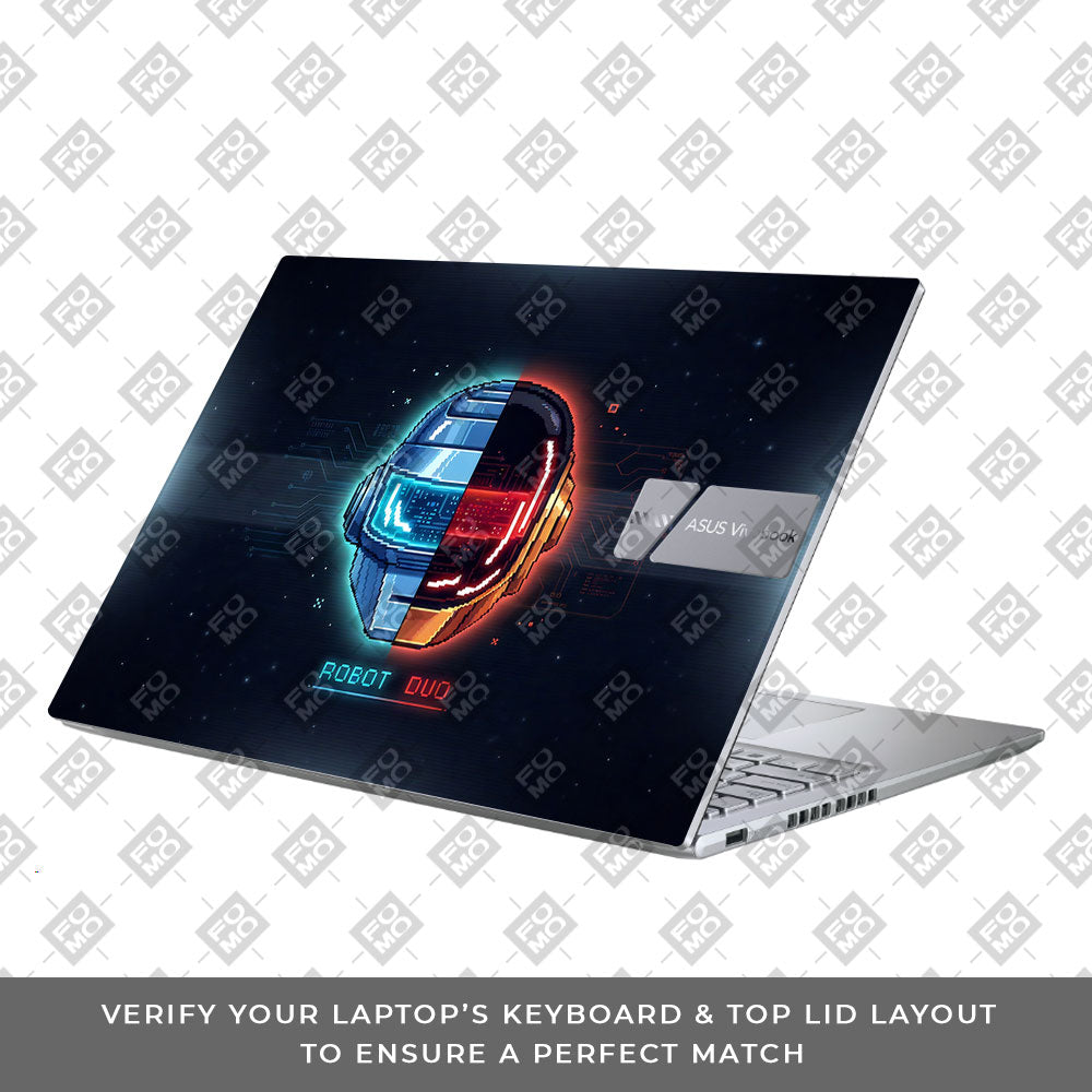 Robot Duo Asus Vivobook X1605ZA 3D Laptop Skin