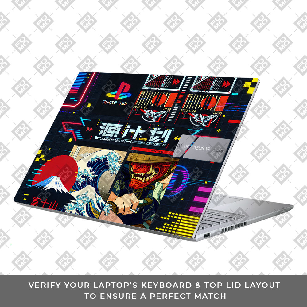 PlayStation Retro Asus Vivobook X1605ZA 3D Laptop Skin