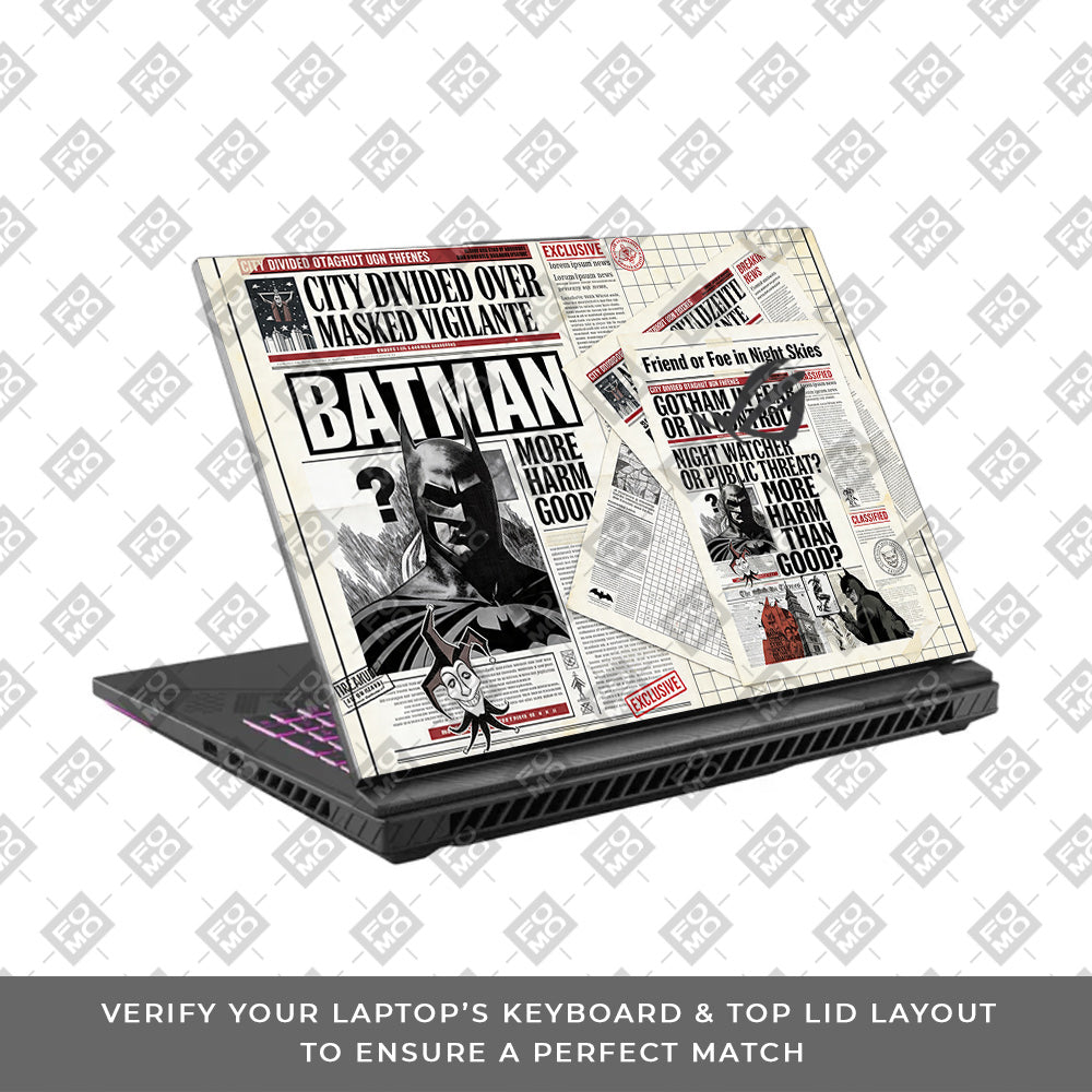 Batman Gotham’s Legacy Asus ROG Strix G16 G614J 3D Laptop Skin