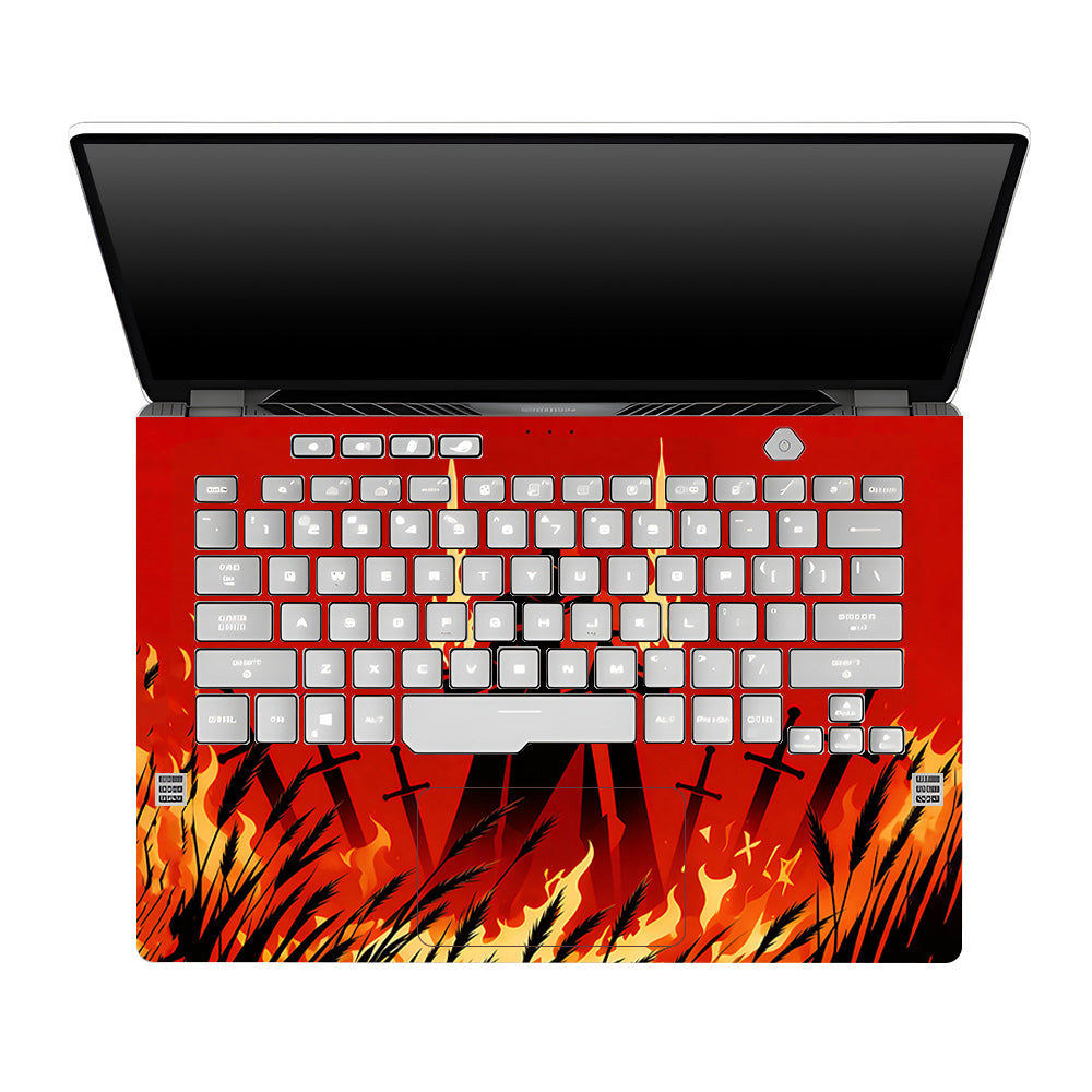 Knight of Flames Asus ROG Zephyrus G14 GA401 3D Laptop Skin