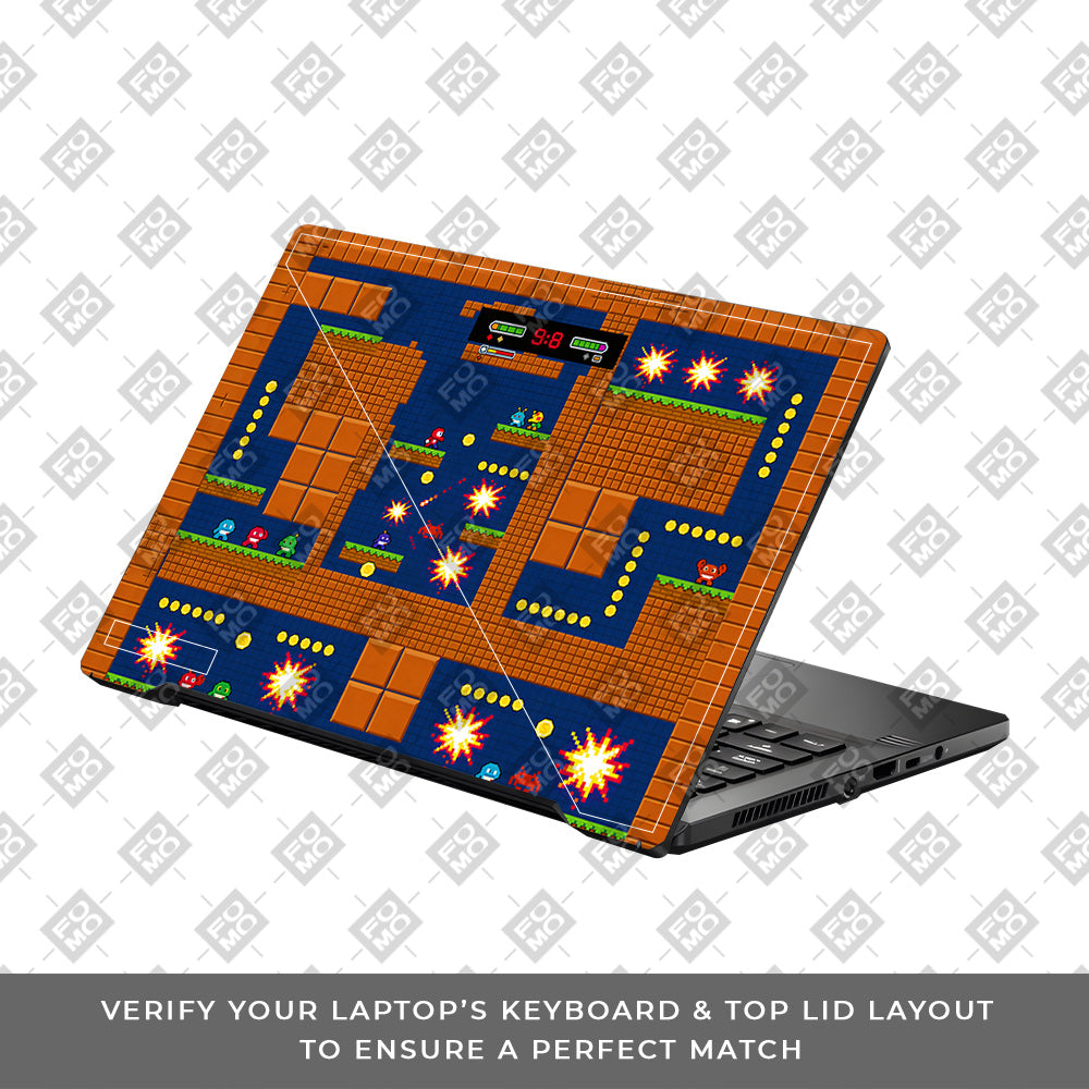 Pixelated Retro Arcade Asus ROG Zephyrus G14 GA401 3D Laptop Skin