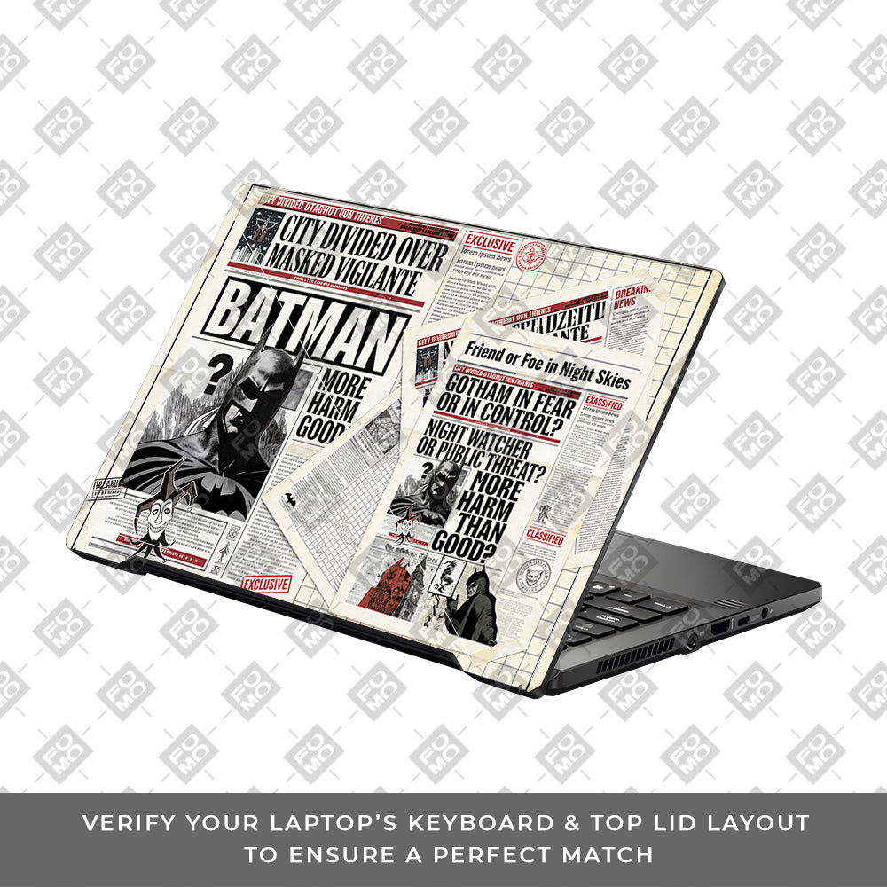 Batman Gotham’s Legacy Asus ROG Zephyrus G14 GA401 3D Laptop Skin