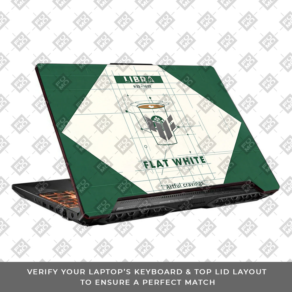 Libra Flat White Asus TUF F15 FX506 & A15 FA506 3D Laptop Skin