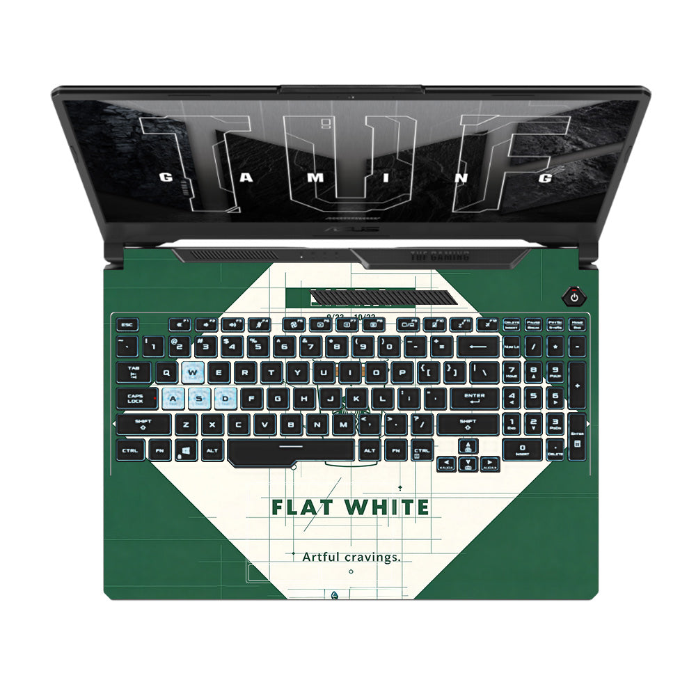 Libra Flat White Asus TUF F15 FX506 & A15 FA506 3D Laptop Skin