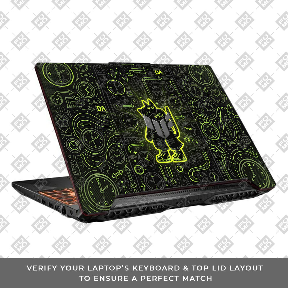 Watch Dog Alert Asus TUF F15 FX506 & A15 FA506 3D Laptop Skin