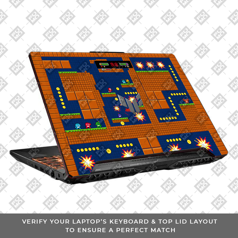 Pixelated Retro Arcade Asus TUF F15 FX506 & A15 FA506 3D Laptop Skin