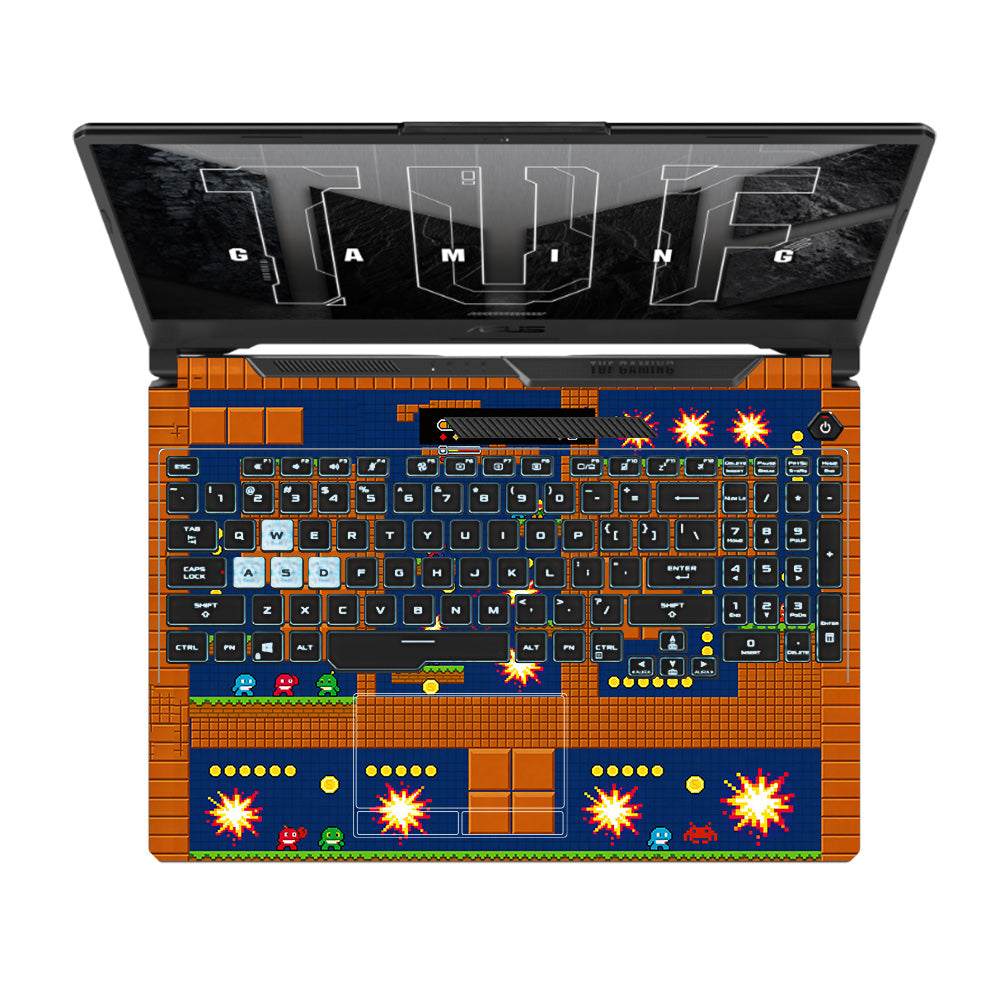 Pixelated Retro Arcade Asus TUF F15 FX506 & A15 FA506 3D Laptop Skin