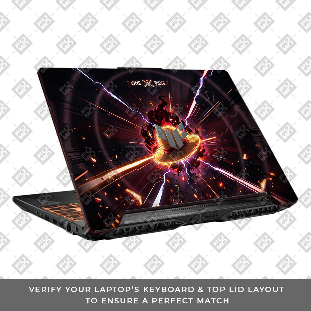 One Piece Fire Hat Asus TUF F15 FX506 & A15 FA506 3D Laptop Skin