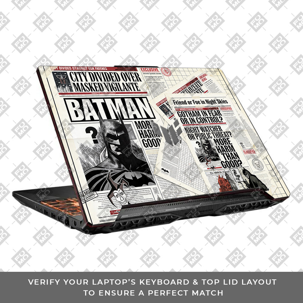 Batman Gotham’s Legacy Asus TUF F15 FX506 & A15 FA506 3D Laptop Skin