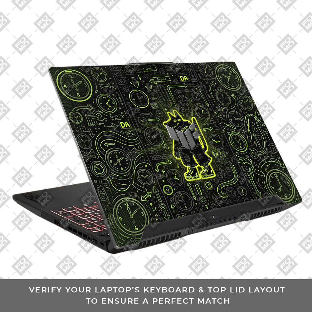 Watch Dog Alert Asus TUF F15 FX507 & A15 FA507 3D Laptop Skin