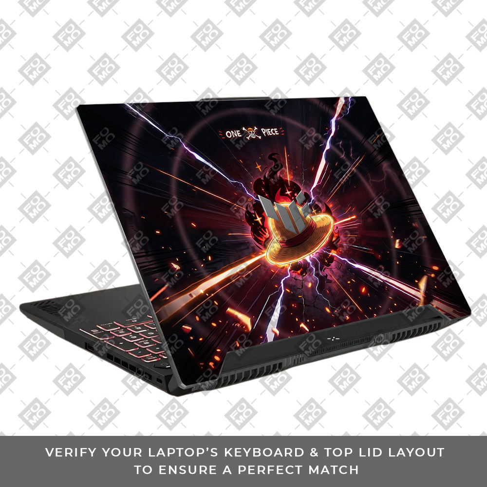 One Piece Fire Hat Asus TUF F15 FX507 & A15 FA507 3D Laptop Skin