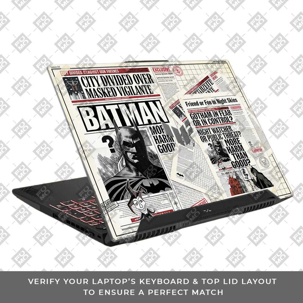 Batman Gotham’s Legacy Asus TUF F15 FX507 & A15 FA507 3D Laptop Skin