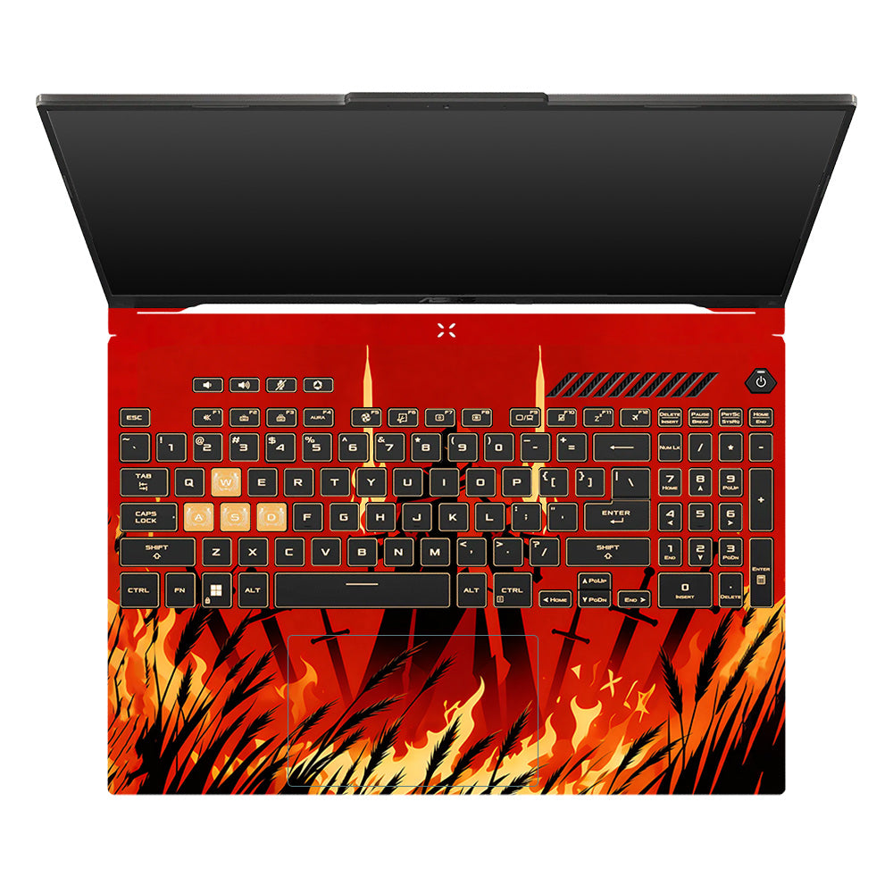 Knight of Flames Asus TUF Gaming F16 and TUF Gaming A16 3D Laptop Skin
