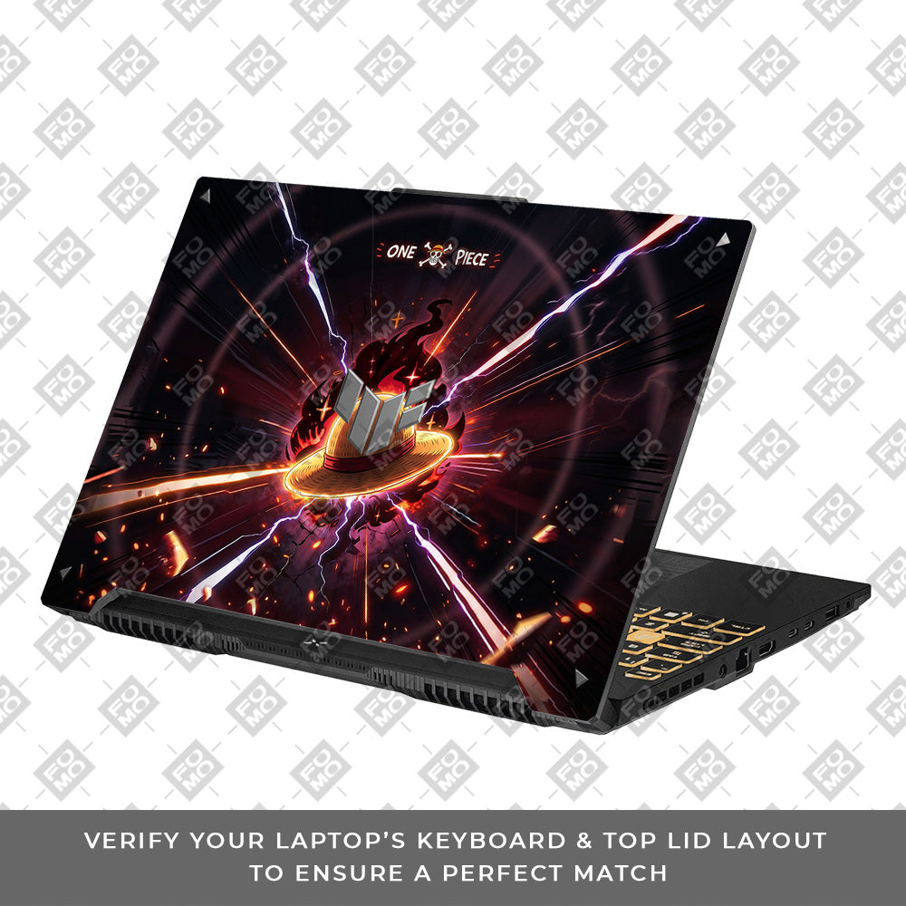 One Piece Fire Hat Asus TUF Gaming F16 and TUF Gaming A16 3D Laptop Skin