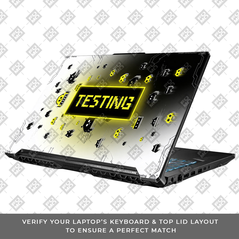 Testing Under Attack Asus TUF Gaming F17 FX706 3D Laptop Skin