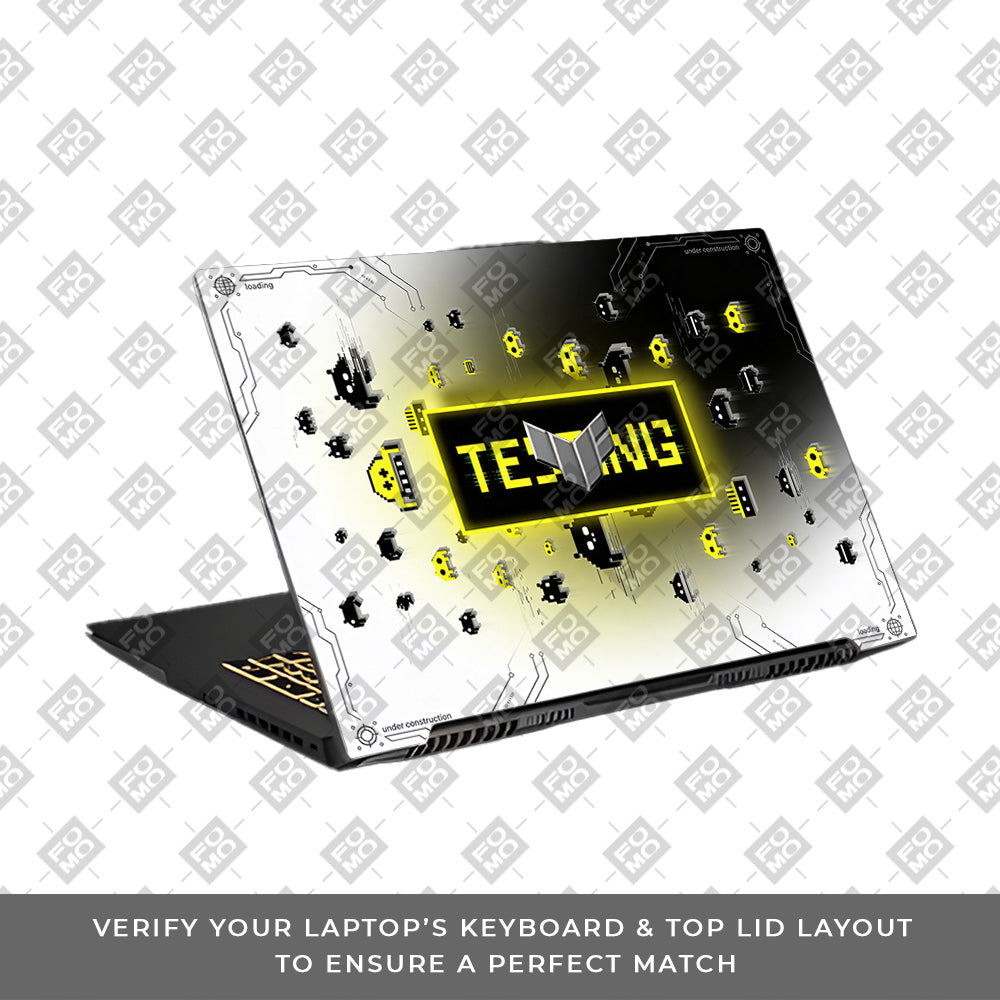 Testing Under Attack Asus TUF Gaming F17 FX707Z 3D Laptop Skin