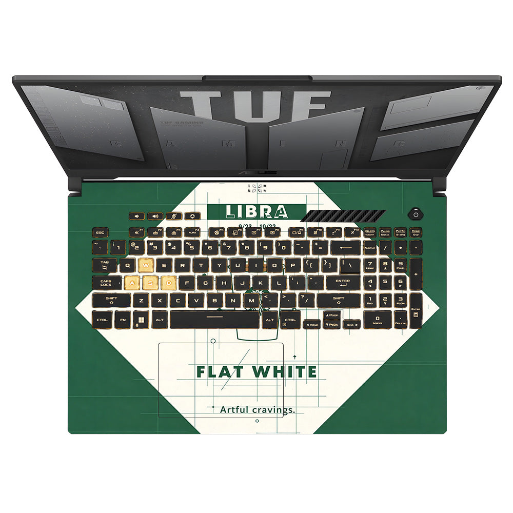 Libra Flat White Asus TUF Gaming F17 FX707Z 3D Laptop Skin