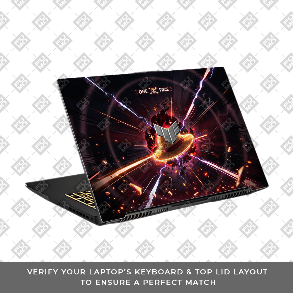 One Piece Fire Hat Asus TUF Gaming F17 FX707Z 3D Laptop Skin