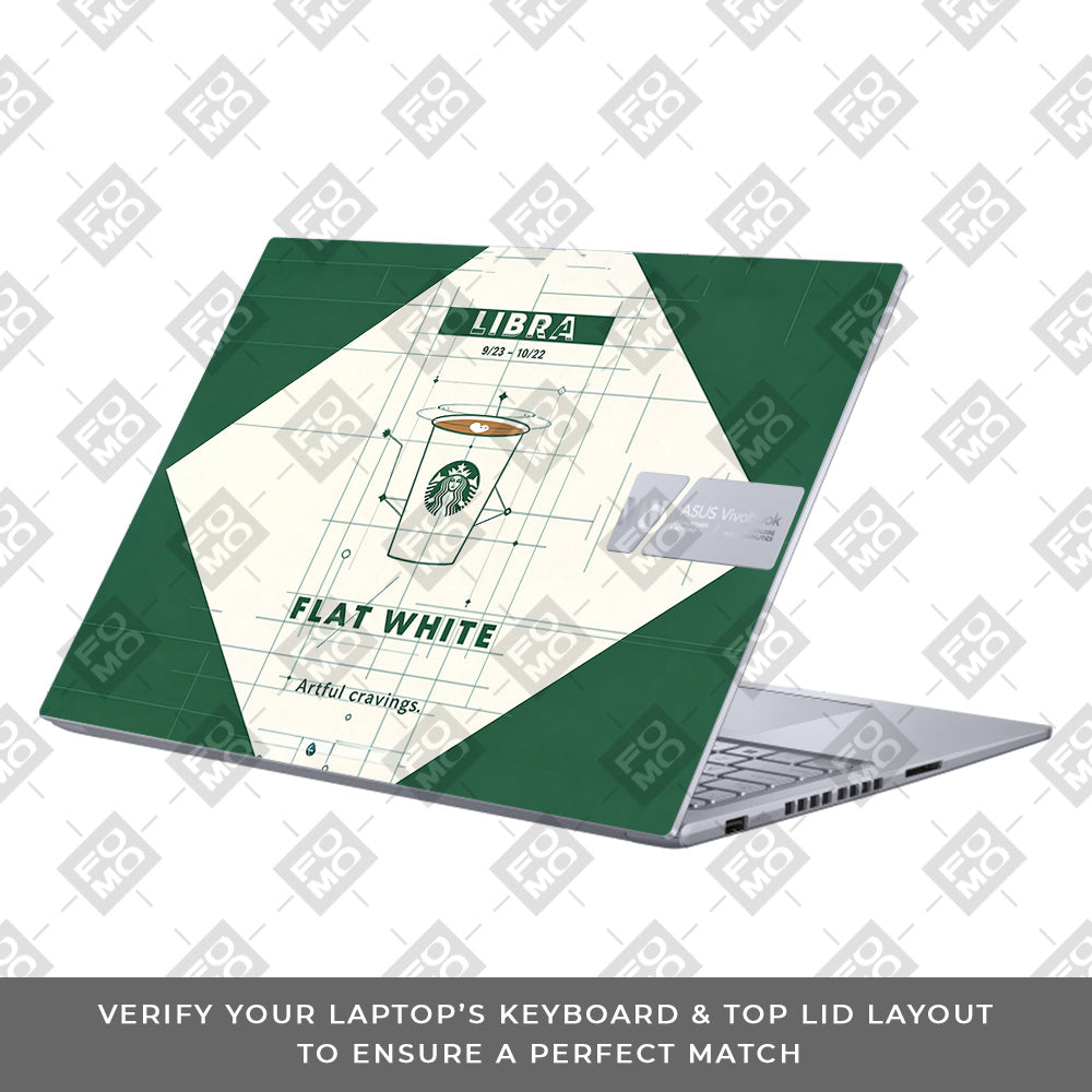 Libra Flat White Asus Vivobook 16 X1605V 3D Laptop Skin