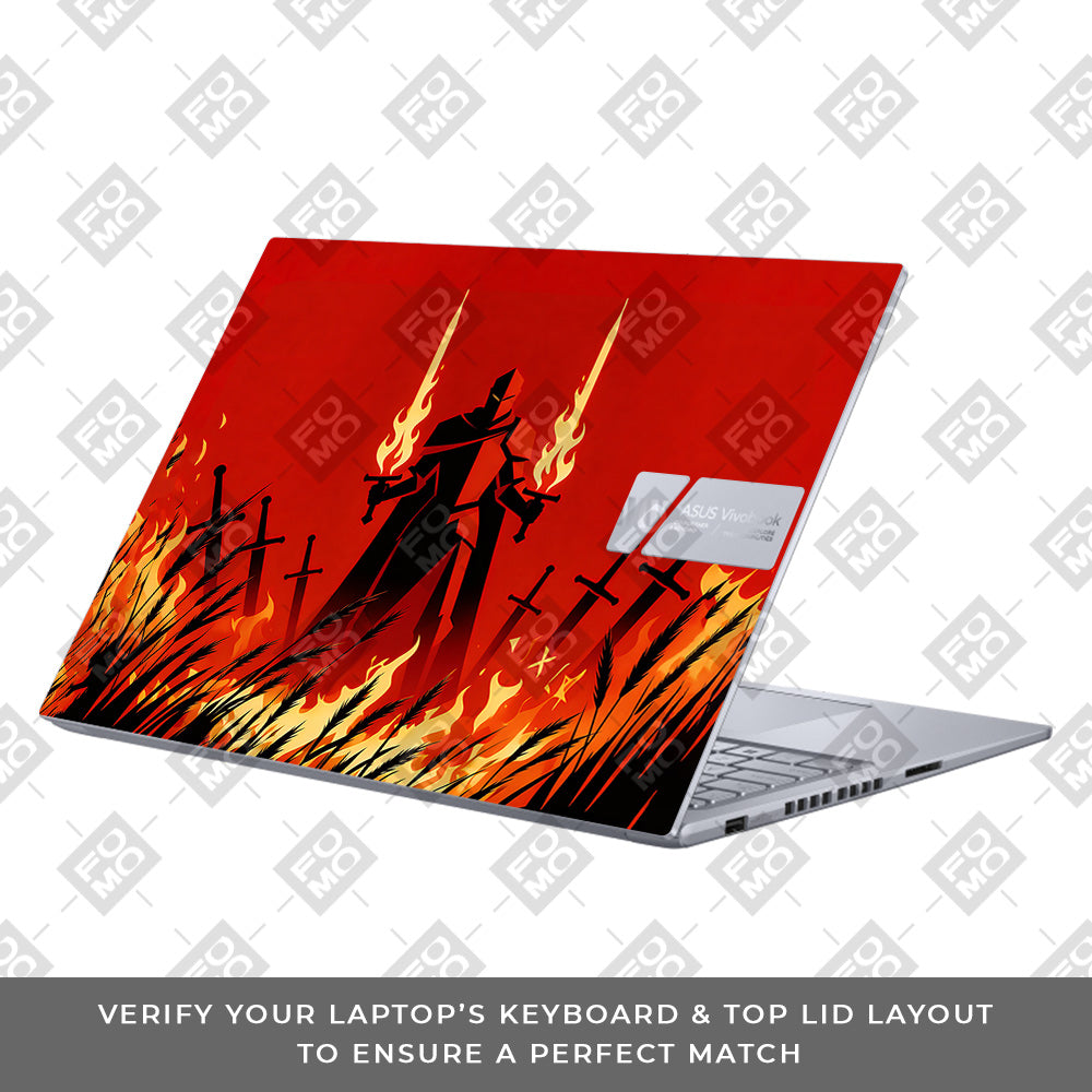 Knight of Flames Asus Vivobook 16 X1605V 3D Laptop Skin