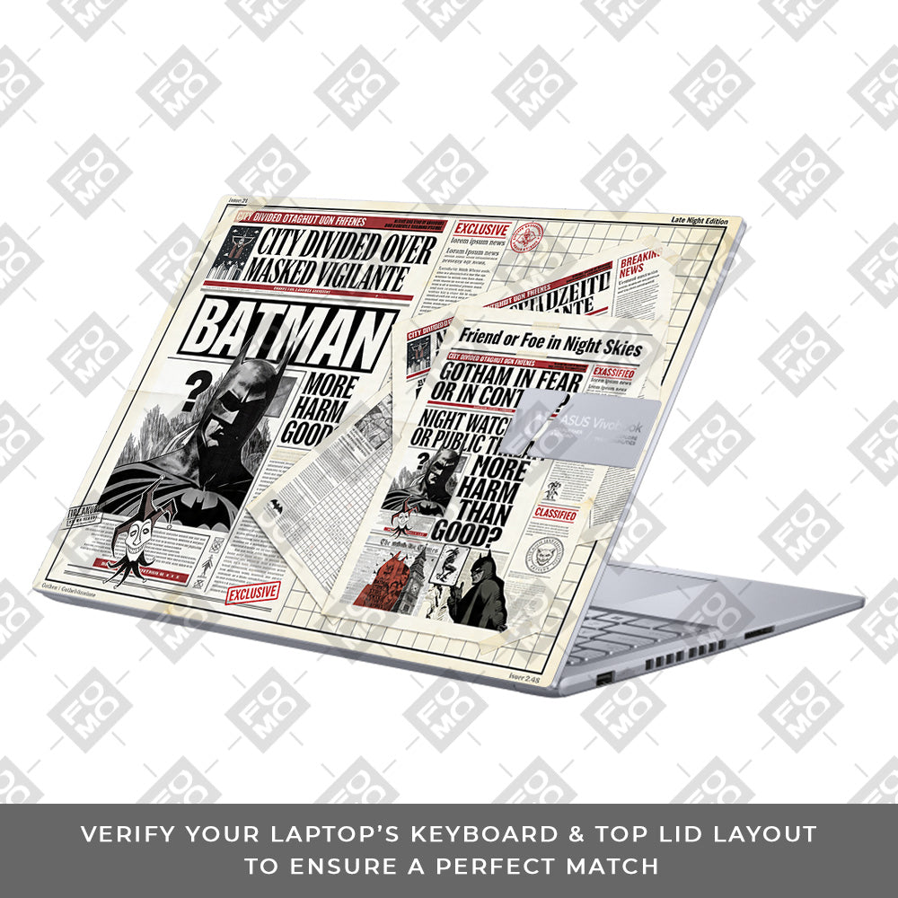 Batman Gotham’s Legacy Asus Vivobook 16 X1605V 3D Laptop Skin