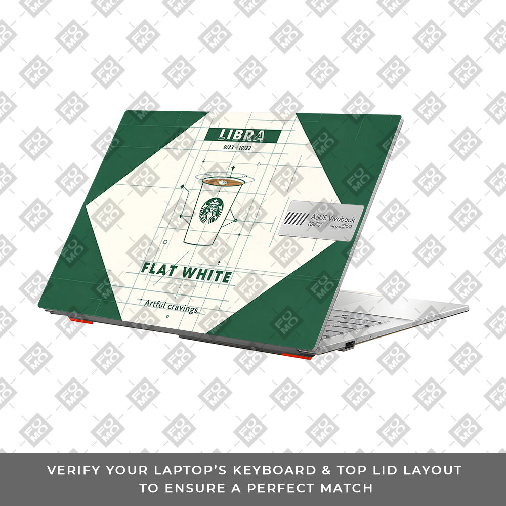 Libra Flat White Asus Vivobook 16X M1603QA 3D Laptop Skin
