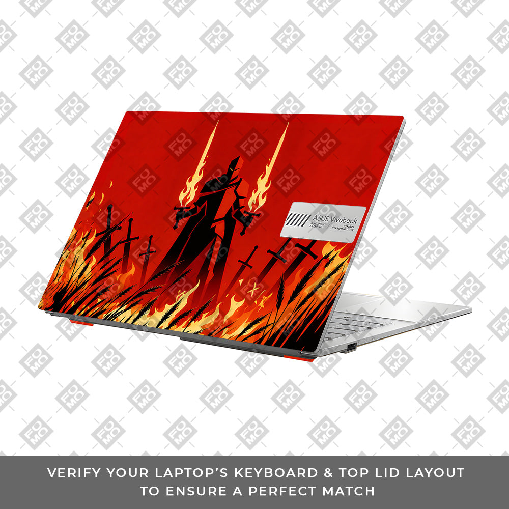 Knight of Flames Asus Vivobook 16X M1603QA 3D Laptop Skin