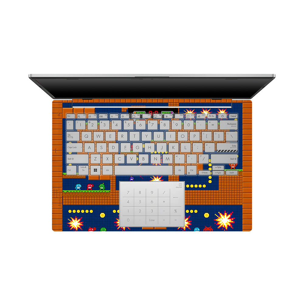 Pixelated Retro Arcade Asus Vivobook 16X M1603QA 3D Laptop Skin
